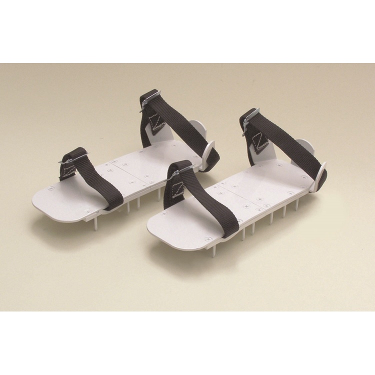 Flexible Gunite Spiked Shoes Epoxy Pair Grey Concrete Tools 
